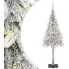 Kalėdų eglutė su 300 LED s stovu Balta 210 cm PE ir Plienas
