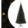 Kalėdų eglutė su 300 LED s stovu Juoda 180 cm PVC