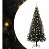 Kalėdų eglutė su 300 LED s stovu Juoda 210 cm PVC