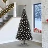 Kalėdų eglutė su 300 LED s stovu Juoda 240 cm PVC