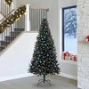 Kalėdų eglutė su 300 LED s stovu Juoda 240 cm PVC
