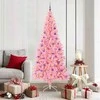Kalėdų eglutė su 300 LED s stovu Rožinė 180 cm PVC