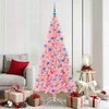 Kalėdų eglutė su 300 LED s stovu Rožinė 180 cm PVC