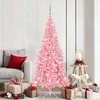 Kalėdų eglutė su 300 LED s stovu Rožinė 180 cm PVC