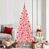 Kalėdų eglutė su 300 LED s stovu Rožinė 180 cm PVC