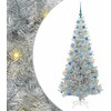 Kalėdų eglutė su 300 LED s stovu Sidabro 180 cm PET