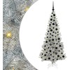 Kalėdų eglutė su 300 LED s stovu Sidabro 180 cm PET