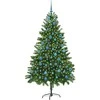Kalėdų eglutė su 300 LED s stovu Žalia 180 cm PE