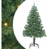 Kalėdų eglutė su 300 LED s stovu Žalia 210 cm PVC