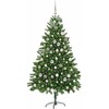 Kalėdų eglutė su 300 LED s stovu Žalia 210 cm PE