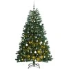 Kalėdų eglutė su šarnyrinėmis šakomis/LED/žaisliukais, 180cm