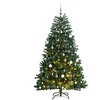 Kalėdų eglutė su šarnyrinėmis šakomis/LED/žaisliukais, 210cm