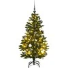 Kalėdų eglutė su šarnyrinėmis šakomis/LED/žaisliukais, 150cm