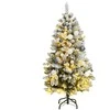 Kalėdų eglutė su šarnyrinėmis šakomis/LED/žaisliukais, 120cm