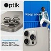 Kameros apsauga Apple iPhone 14 Pro / 14 Pro Max / 15 Pro / 15 Pro Max / 16 Pro / 16 Pro Max / 17 Pro / 17 Pro Max Spigen Optik.TR Camera Protector 2 vnt. Natural Titanium beige