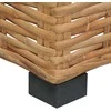 Kampinė sofa su pagalvėlėmis, natūralus ratanas