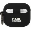 Karl Lagerfeld 3D Logo NFT Karl and Choupette silikoninis dėklas ausinėms AirPods 3 juodos spalvos