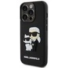 Karl Lagerfeld 3D Rubber Karl and Choupette Apple iPhone 13 Pro dėklas telefonui juodos spalvos