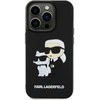 Karl Lagerfeld 3D Rubber Karl and Choupette Apple iPhone 13 Pro dėklas telefonui juodos spalvos