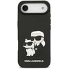 Karl Lagerfeld 3D Rubber Karl and Choupette dėklas skirtas iPhone Air juodos spalvos