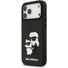 Karl Lagerfeld 3D Rubber Karl and Choupette dėklas skirtas Apple iPhone 17 Pro Max juodos spalvos