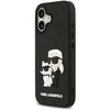 Karl Lagerfeld 3D Rubber Karl and Choupette dėklas skirtas Apple iPhone 17 juodos spalvos
