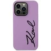 Karl Lagerfeld dėklas, skirtas iPhone 11 / Xr KLHCN61SKSVGU purpurinis kietas dėklas Silikoninis parašas