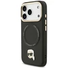 Karl Lagerfeld Big Strap Karl Metal Logo MagSafe dėklas skirtas iPhone 17 Pro juodos spalvos