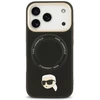 Karl Lagerfeld Big Strap Karl Metal Logo MagSafe dėklas skirtas iPhone 17 Pro juodos spalvos