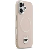 Karl Lagerfeld Choupette Pin MagSafe dėklas Apple iPhone 17 rožinės spalvos