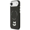 Karl Lagerfeld Choupette Pin MagSafe dėklas Apple iPhone Air juodos spalvos