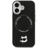 Karl Lagerfeld Choupette Pin MagSafe dėklas iPhone 17 telefonui, juodas