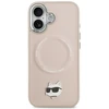 Karl Lagerfeld Choupette Pin MagSafe dėklas Apple iPhone 17 rožinės spalvos