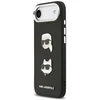 Karl Lagerfeld FW Grained Karl & Choupette Heads Pins & Logo Dėklas Apple iPhone Air juodos spalvos