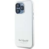 Karl Lagerfeld Grained PU Hotel RSG dėklas telefonui Apple iPhone 15 Pro Max pilkos spalvos