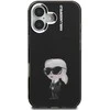 Karl Lagerfeld IML Aquarelle Karl dėklas Apple iPhone 16 juodos spalvos