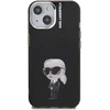 Karl Lagerfeld IML Aquarelle Karl dėklas Apple iPhone 15 juodos spalvos