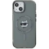 Karl Lagerfeld KLHMP15SHLSCHK Apple iPhone 15 6.1″ juodos spalvos kietas dėklas IML Metal Choupette Head MagSafe