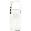 Originalus dėklas Karl Lagerfeld IML blizgučiams Karl & Choupette Sketch Logo Magsafe dėklas Apple iPhone 17 Pro skaidrus