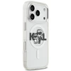 Originalus dėklas Karl Lagerfeld IML blizgučiams Karl & Choupette Sketch Logo Magsafe dėklas Apple iPhone 17 Pro skaidrus