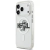 Originalus dėklas Karl Lagerfeld IML blizgučiams Karl & Choupette Sketch Logo Magsafe dėklas Apple iPhone 17 Pro skaidrus