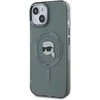 Karl Lagerfeld KLHMP15SHLSKIK Apple iPhone 15 6.1″ juodos spalvos kietas dėklas IML Metal Karl Head MagSafe