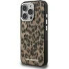 Karl Lagerfeld IML Leopard MagSafe dėklas Apple iPhone 16 Pro rudos spalvos