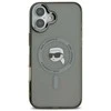 Karl Lagerfeld KLHMP16SHLSKIK Apple iPhone 16 6.1″ juodos spalvos kietas dėklas IML Metal Karl Head MagSafe