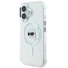 Karl Lagerfeld KLHMP16MHLSKIH Apple iPhone 16 Plus 6.7″ baltos spalvos kietas dėklas IML Metal Karl Head MagSafe