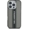 Karl Lagerfeld IML Stripe Logo Apple iPhone 16 Pro Max dėklas telefonui juodos spalvos