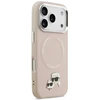 Karl Lagerfeld Karl & Choupette Pins MagSafe dėklas Apple iPhone 17 Pro rožinės spalvos