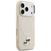 Karl Lagerfeld Karl & Choupette Pins MagSafe dėklas, skirtas iPhone 17 Pro Max, smėlio spalvos