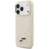Karl Lagerfeld Karl & Choupette Pins MagSafe dėklas, skirtas iPhone 17 Pro, smėlio spalvos