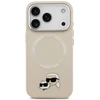Karl Lagerfeld Karl & Choupette Pins MagSafe dėklas, skirtas iPhone 17 Pro Max, smėlio spalvos
